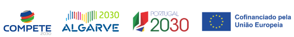 logotipos Compete 2030; Algarve 2030; Portugal 2030; União Europeia 